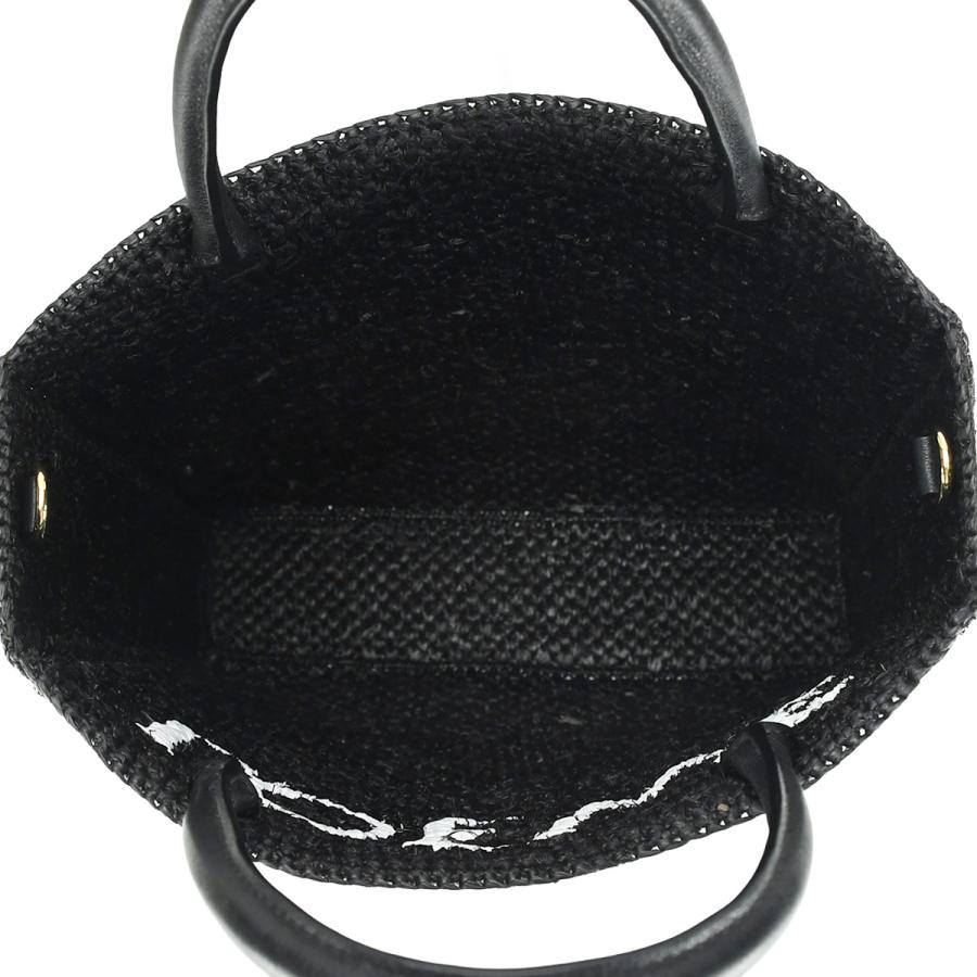 ロエベ LOEWE スタンダード A4 トートバッグ A563R18X04 ショルダーバッグ 2way ブラック 黒 ラフィア レザー ロゴ レディース | LOEWE | 06