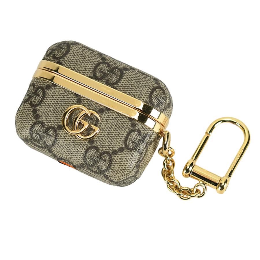 グッチ GUCCI GGマーモント AirPods Pro イヤホンケース 675966 コーティングキャンバス ベージュ オレンジ ゴールド金具 メンズ レディース | GUCCI | 01