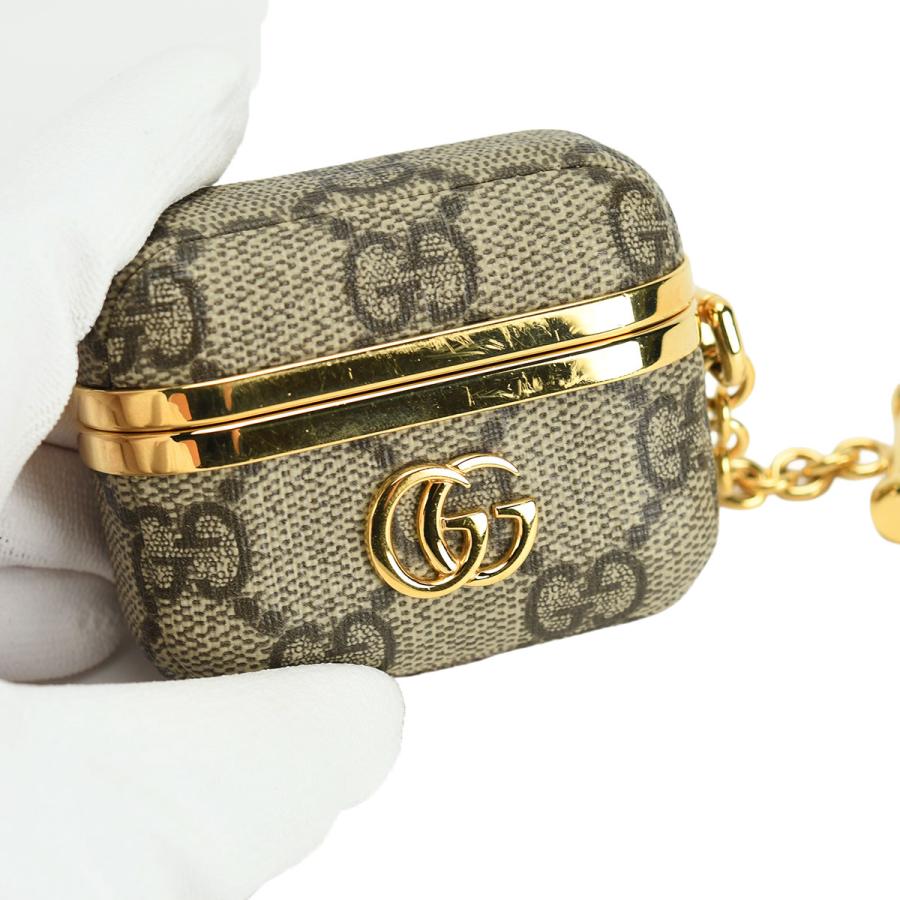 グッチ GUCCI GGマーモント AirPods Pro イヤホンケース 675966 コーティングキャンバス ベージュ オレンジ ゴールド金具 メンズ レディース | GUCCI | 03
