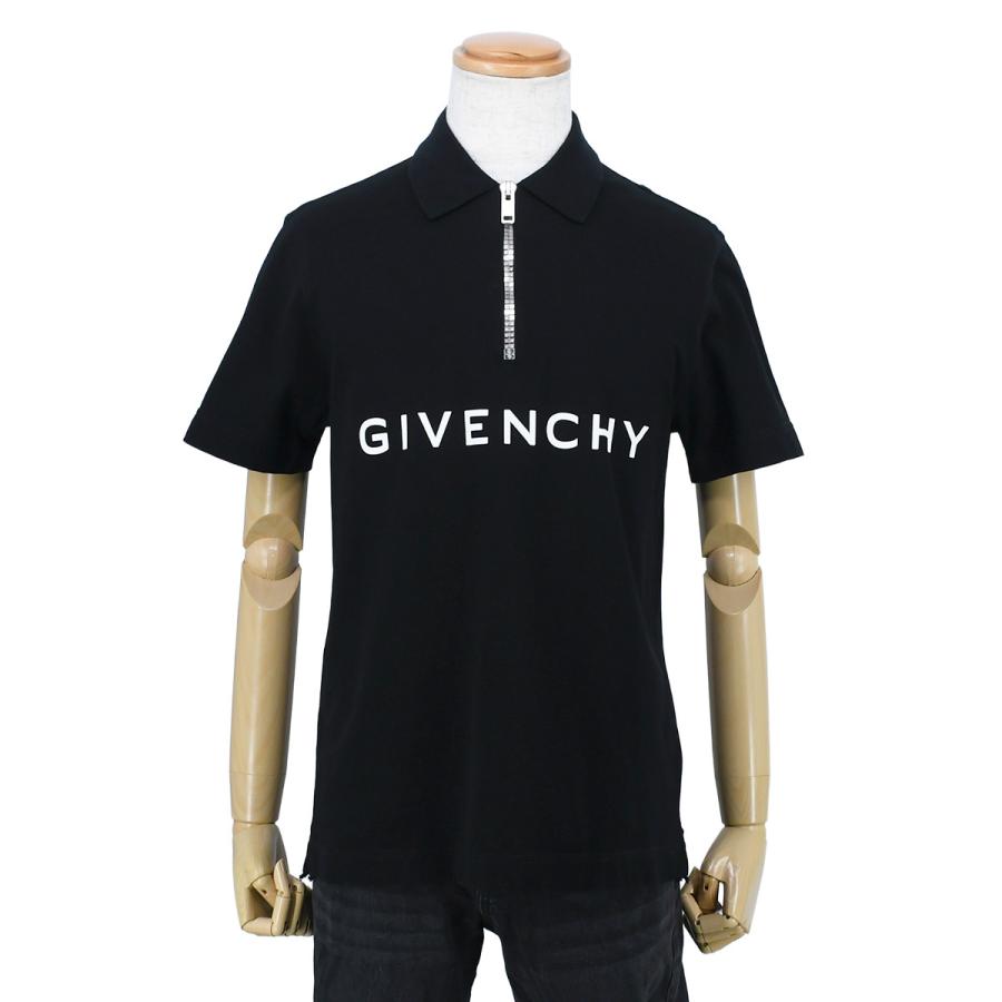 GIVENCHY（ジバンシィ） ロゴプリント 半袖 ポロシャツ ハーフジップ