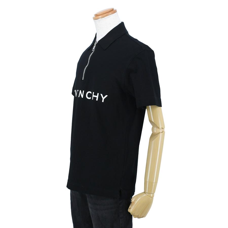 GIVENCHY（ジバンシィ） ロゴプリント 半袖 ポロシャツ ハーフジップ
