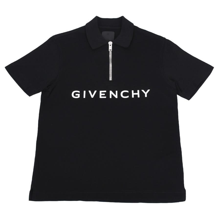 GIVENCHY（ジバンシィ） ロゴプリント 半袖 ポロシャツ ハーフジップ