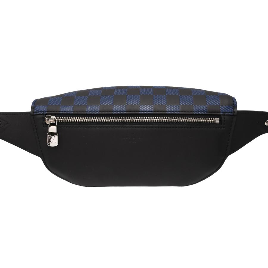 ルイヴィトン LOUIS VUITTON ダミエ アンフィニ 3D キャンパス バムバッグ N50022 レザー ブラック ブルー シルバー金具 ボディバッグ ベルトバッグ メンズ | LOUIS VUITTON | 02