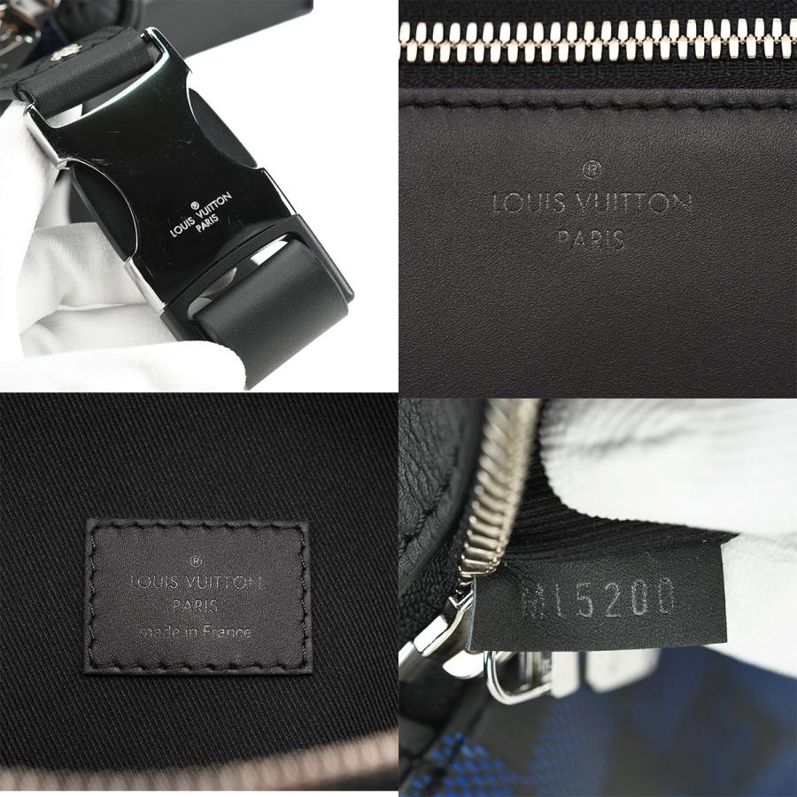 ルイヴィトン LOUIS VUITTON ダミエ アンフィニ 3D キャンパス バムバッグ N50022 レザー ブラック ブルー シルバー金具 ボディバッグ ベルトバッグ メンズ | LOUIS VUITTON | 07