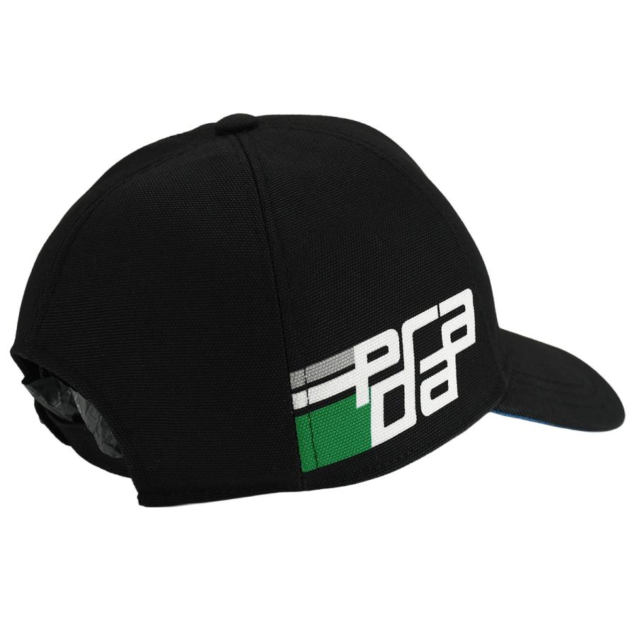 プラダ PRADA ベースボール キャップ 帽子 スポーツ ロゴ メンズ レディース コットン ブラック 黒 サイズM | PRADA | 04