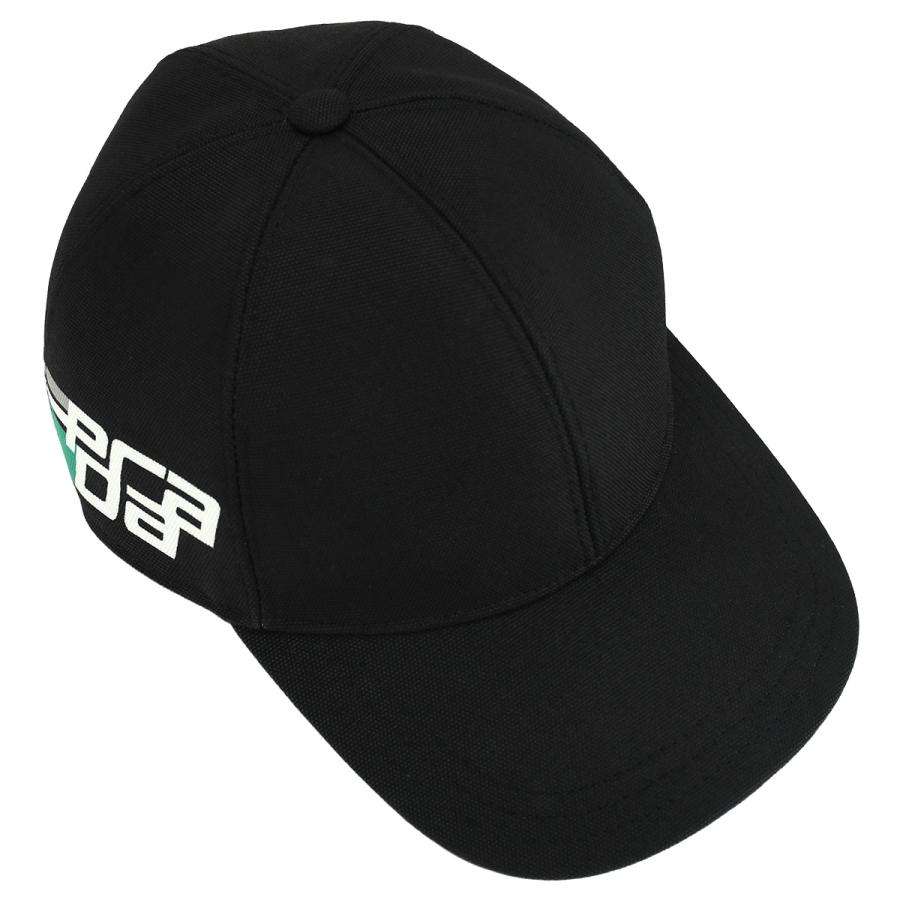 プラダ PRADA ベースボール キャップ 帽子 スポーツ ロゴ メンズ レディース コットン ブラック 黒 サイズM | PRADA | 06