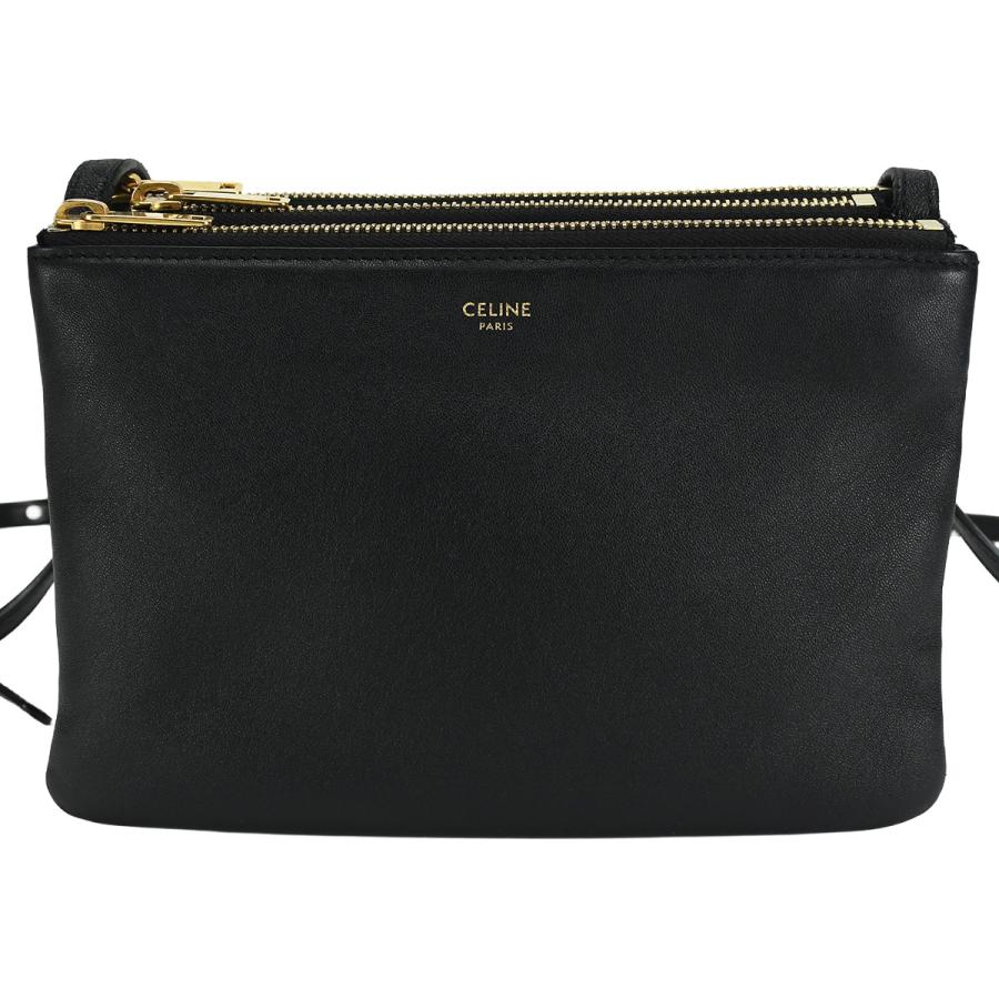 セリーヌ CELINE トリオ スモール TRIO ショルダーバッグ 187603 レザー ブラック 黒 新ロゴ 斜め掛け クロスボディ レディース | CELINE | 01