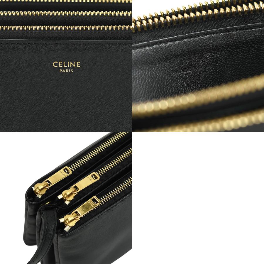 セリーヌ CELINE トリオ スモール TRIO ショルダーバッグ 187603 レザー ブラック 黒 新ロゴ 斜め掛け クロスボディ レディース | CELINE | 08