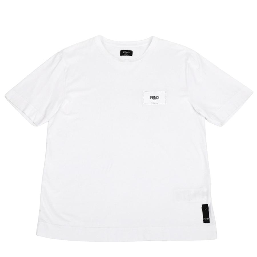 FENDI（フェンディ） 半袖 クルーネック Tシャツ ロゴパッチ トップス