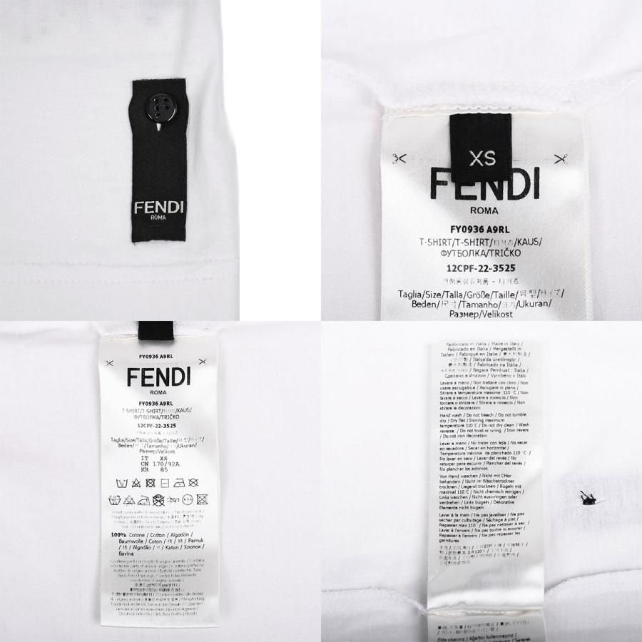 FENDI（フェンディ） 半袖 クルーネック Tシャツ ロゴパッチ トップス