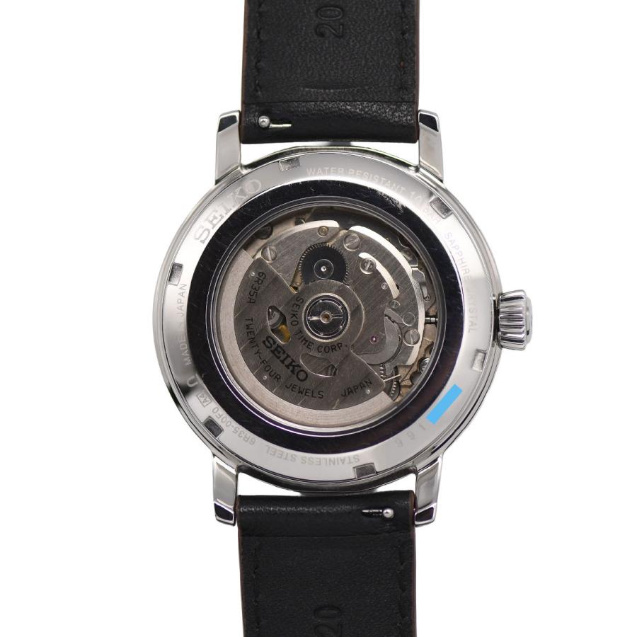 セイコー SEIKO プレサージュ メンズ 自動巻き ステンレス/レザー 琺瑯ダイヤル ホワイト SARX065 | SEIKO | 01
