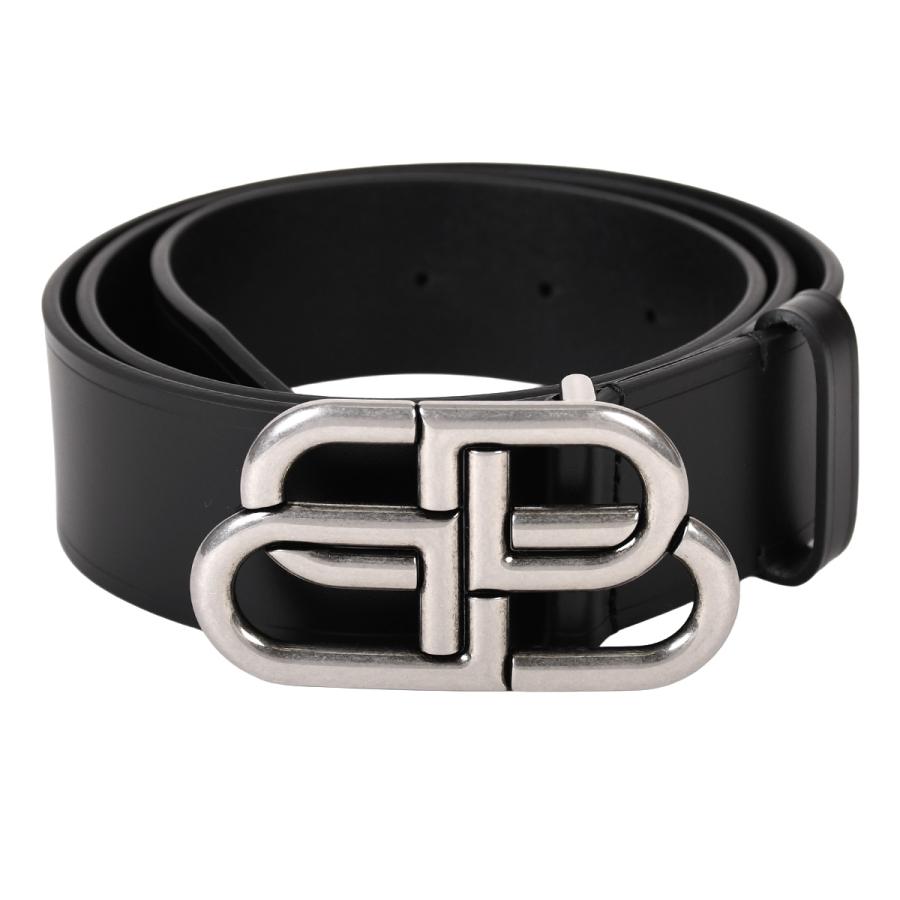 美品 BALENCIAGA ブラック BBロゴバックルベルト BALENCIAGA バレンシアガ BB EXTRA BELT 40 BBロゴバックル