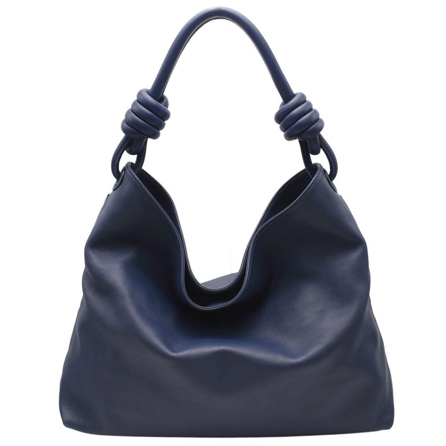 ロエベ LOEWE フラメンコ ノット ホーボーバッグ アナグラム ショルダー 肩掛け レザー ネイビー ブルー トートバッグ | LOEWE | 01