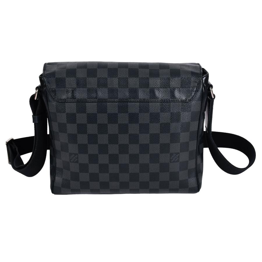 ルイヴィトン ディストリクトPM ショルダーバッグ メンズ ダミエグラフィットキャンバス/レザー シルバー金具 グレー/ブラック N41028