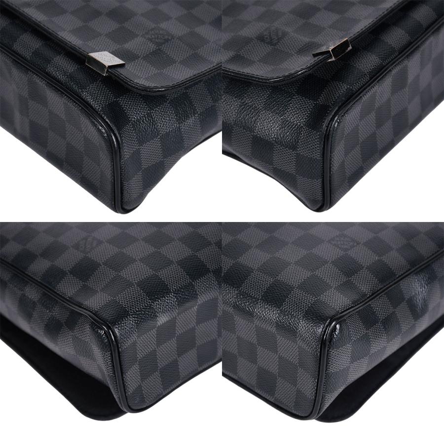 ルイヴィトン ディストリクトPM ショルダーバッグ メンズ ダミエグラフィットキャンバス/レザー シルバー金具 グレー/ブラック N41028