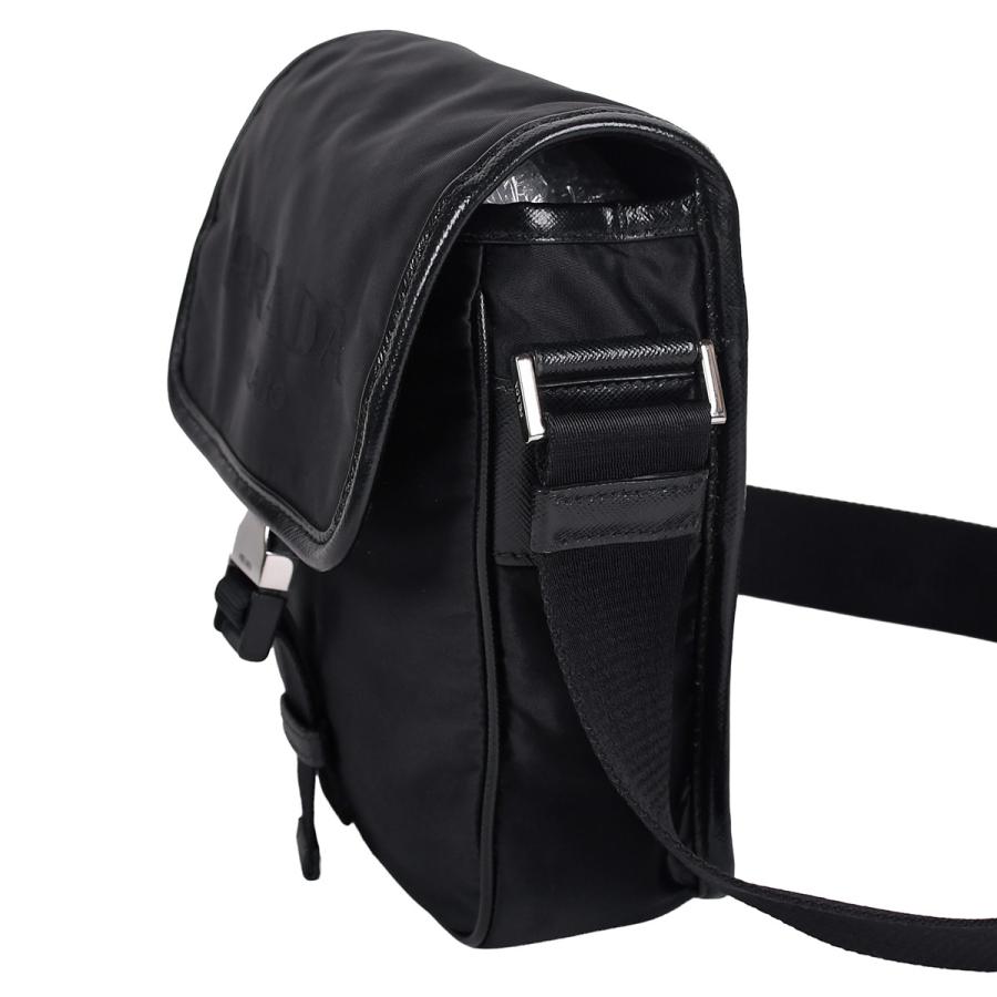 プラダ PRADA トライアングルロゴ リナイロン Re-Nylon ショルダーバッグ ポシェット ナイロン 刺繍 ロゴ ブラック 黒 シルバー金具 2VD028 クロスボディ | PRADA | 03