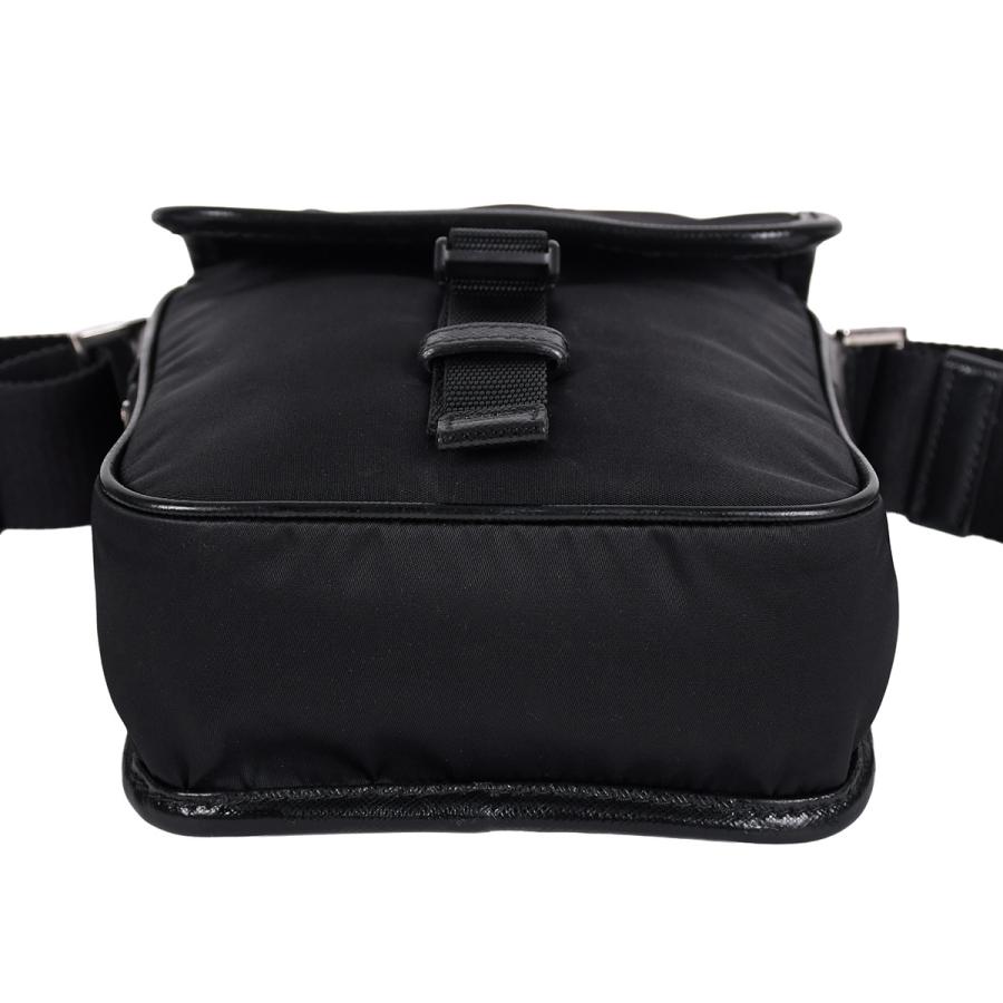 プラダ PRADA トライアングルロゴ リナイロン Re-Nylon ショルダーバッグ ポシェット ナイロン 刺繍 ロゴ ブラック 黒 シルバー金具 2VD028 クロスボディ | PRADA | 05