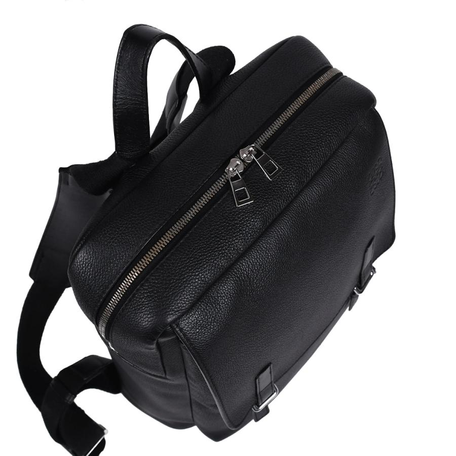 ロエベ LOEWE アナグラム ミリタリー バックパック リュックサック デイパック メンズ レザー ブラック 黒 シルバー金具 B553J18X01 | LOEWE | 05