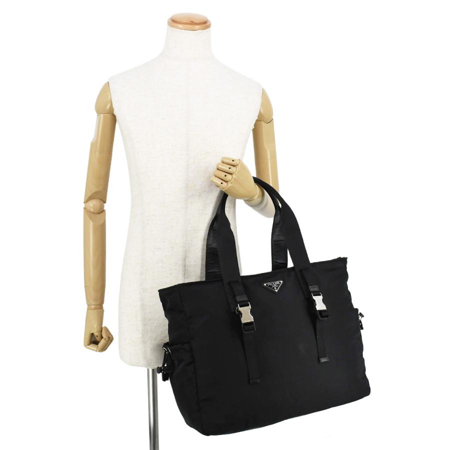 PRADA プラダ トライアングルロゴ テスート トートバッグ ハンドバッグ