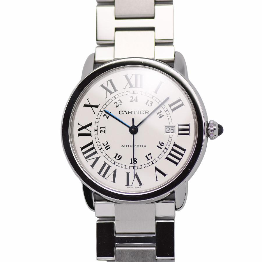 カルティエ Cartier ロンドソロ XL オートマティック メンズ 自動巻 デイト シルバー文字盤 W6701011 研磨仕上げ済み 中古 | RONDE DE CARTIER