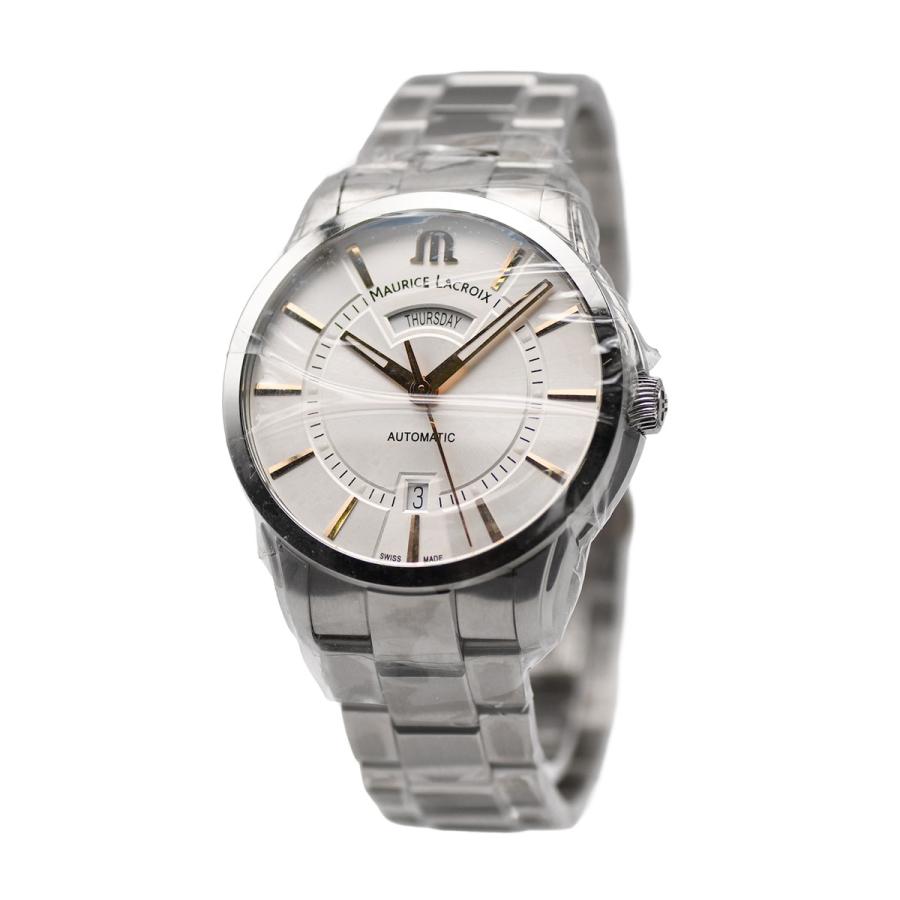 モーリスラクロア MAURICE LACROIX ポントス デイデイト オートマティック メンズ 自動巻き シルバー PT6358-SS002-23E-1 | モーリス・ラクロア
