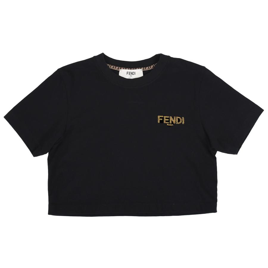 FENDI（フェンディ） クロップド 半袖 Tシャツ 刺繍 ロゴ トップス
