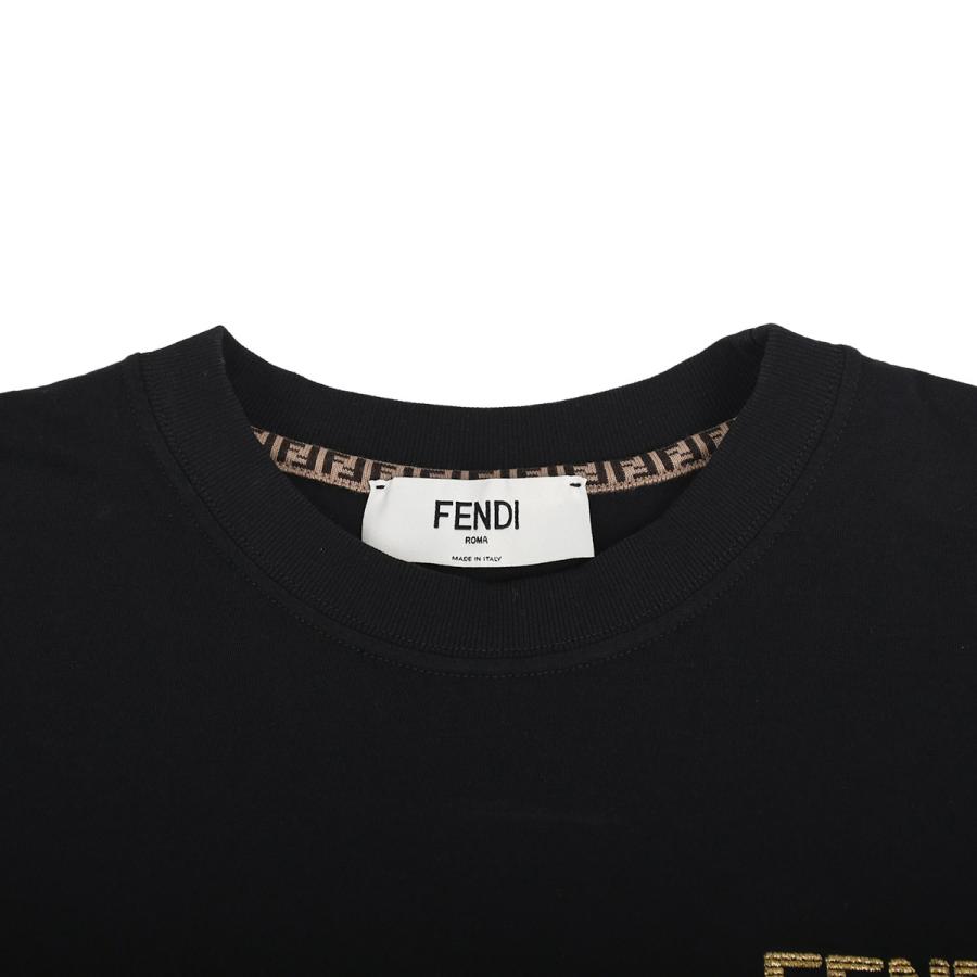 FENDI（フェンディ） クロップド 半袖 Tシャツ 刺繍 ロゴ トップス