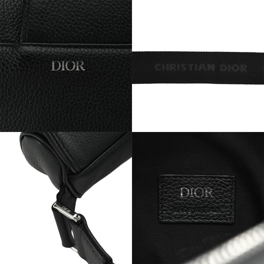 ディオール DIOR Saddle サドル ボディバッグ クロスボディ ショルダーバッグ サドルバッグ 斜め掛け メンズ レザー ブラック 黒 1ADPO093_6