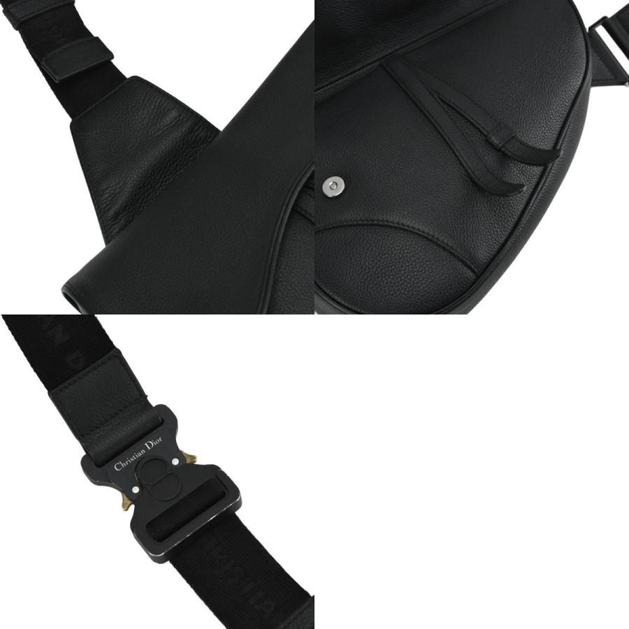 ディオール DIOR Saddle サドル ボディバッグ クロスボディ ショルダーバッグ サドルバッグ 斜め掛け メンズ レザー ブラック 黒 1ADPO093_7