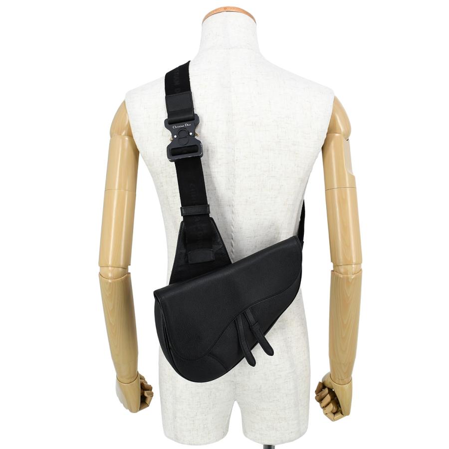 ディオール DIOR Saddle サドル ボディバッグ クロスボディ ショルダーバッグ サドルバッグ 斜め掛け メンズ レザー ブラック 黒 1ADPO093_9