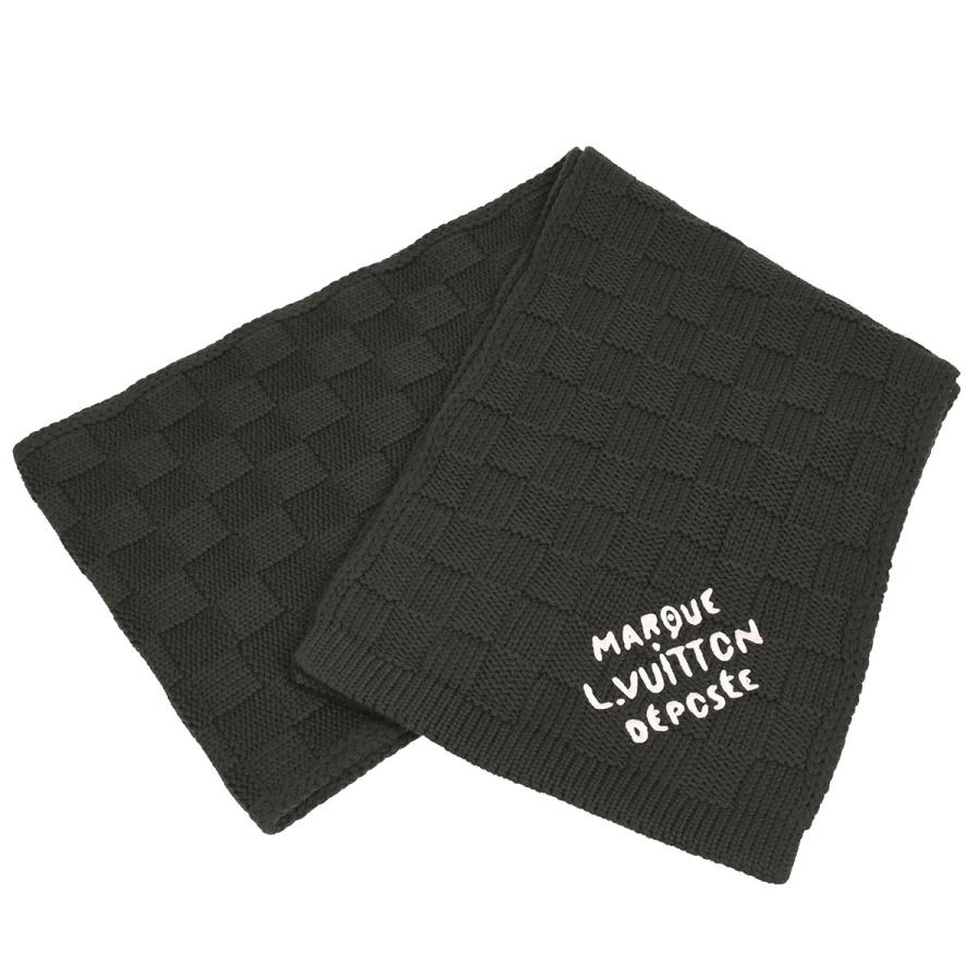 LOUIS VUITTON（ルイ・ヴィトン） マフラー ダミエ スナッグ ロゴ 刺繍