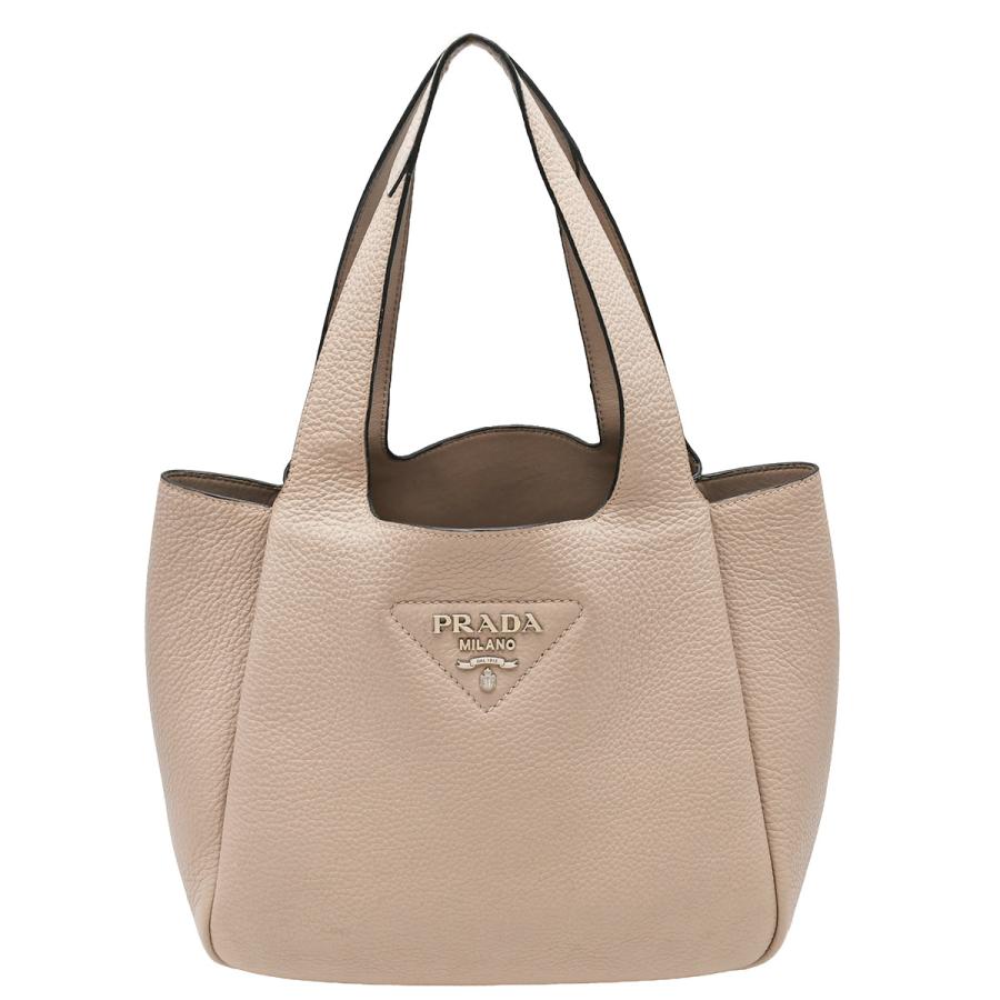 PRADA プラダ　ホワイト/ブラウン トートバッグ PRADA プラダ ホワイト/ブラウン トートバッグ