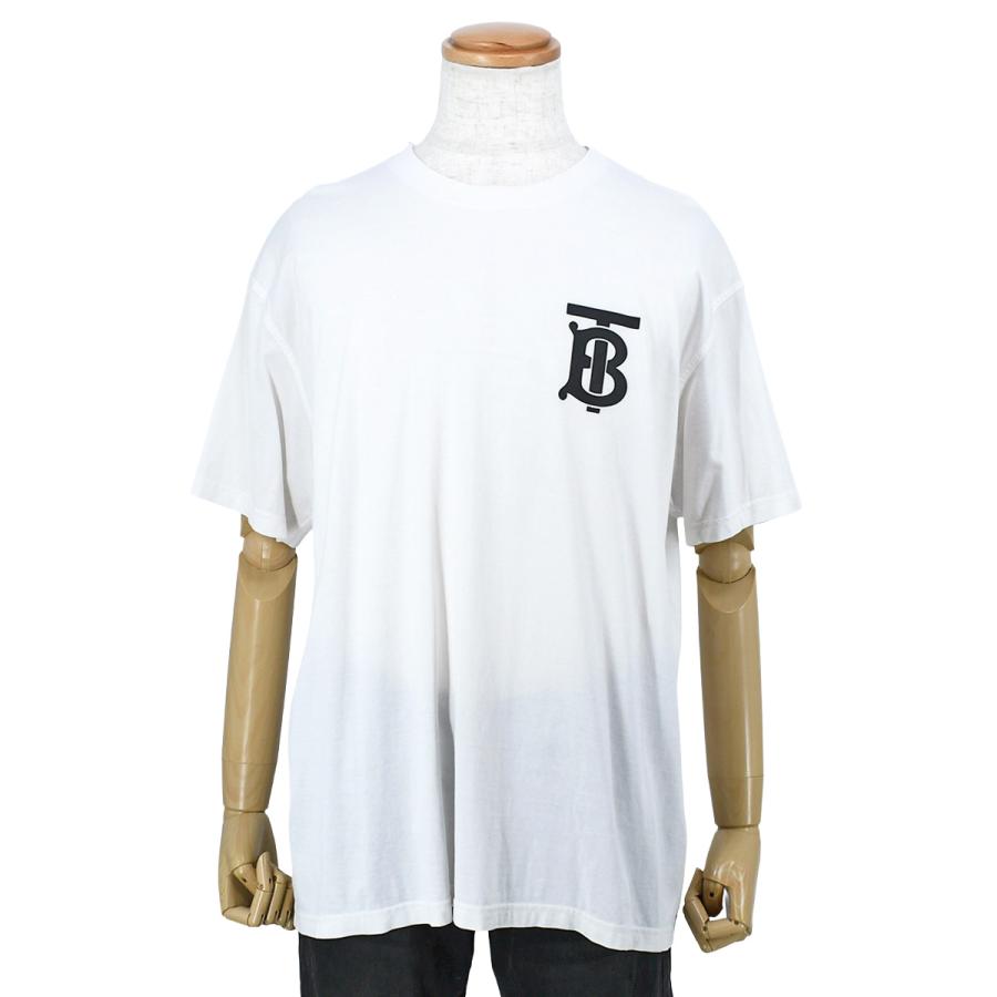 【美品】バーバリー BURBERRY Tシャツ ロゴ TB 白 ティーシャツ BURBERRY（バーバリー） BURBERRY TBロゴ 半袖 クルーネック Tシャツ