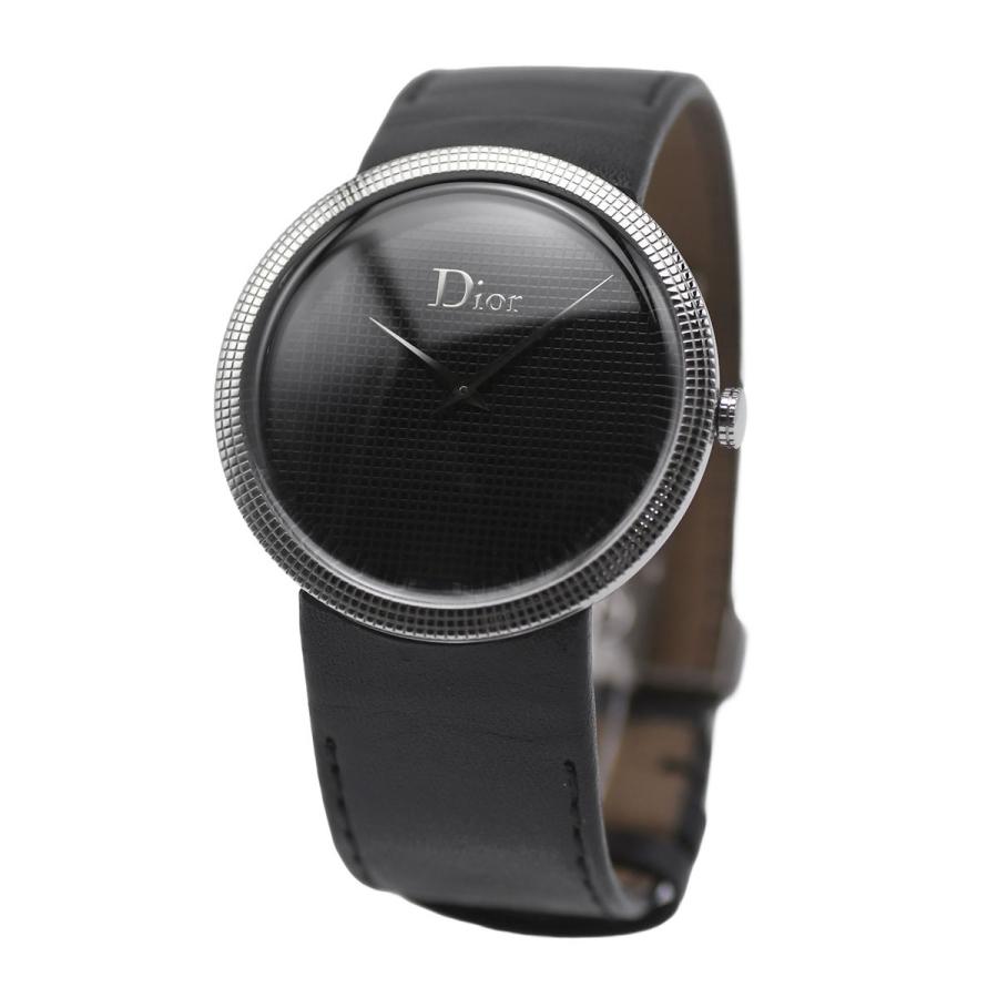 Christian Dior ブラックレザー 時計 Christian Dior（クリスチャン