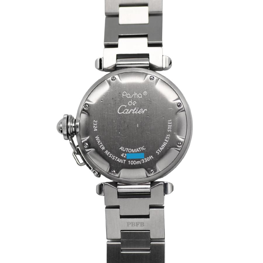 カルティエ Cartier 腕時計 パシャC W31076M7 デイト 夜光インデックス 夜光針 ブラック文字盤 SS 自動巻き 【中古】 Cartier（カルティエ） パシャC メンズ レディース デイト 夜光