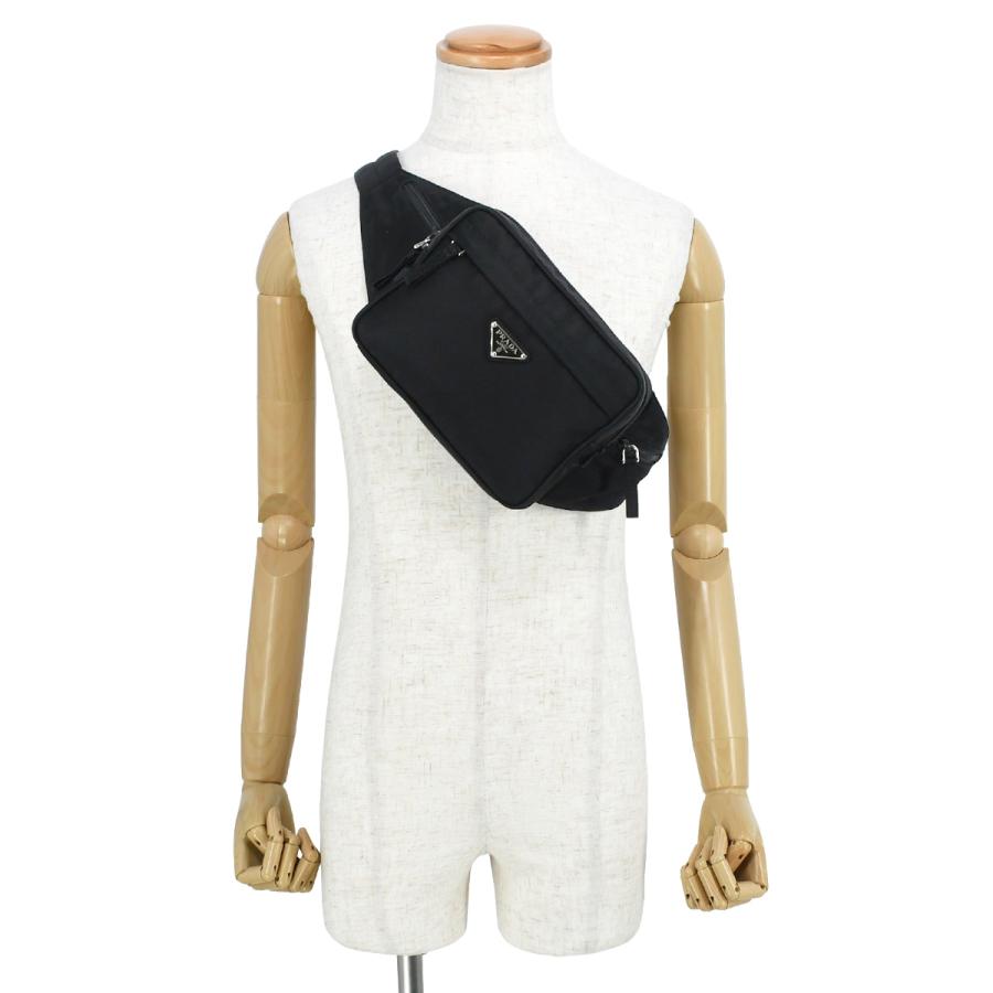 PRADA プラダ ボディバッグ ウエストバッグ ブラック 2VL001 PRADA（プラダ） ボディバッグ トライアングルロゴ ウエストバッグ