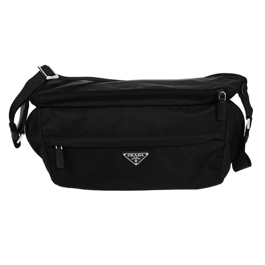 PRADA / トライアングルロゴ ボディバッグ ナイロン ブラック メンズ PRADA（プラダ） トライアングルロゴ ショルダーバッグ ボディバッグ
