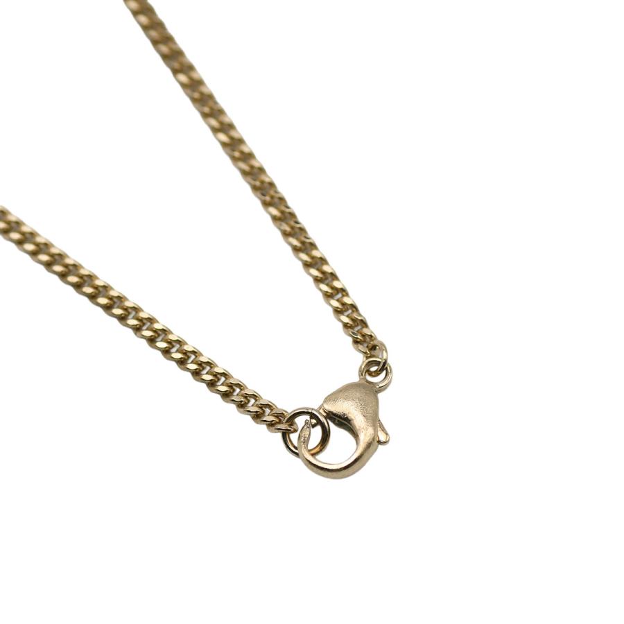 シャネル CHANEL ココマーク ネックレス ペンダント アクセサリー ラインストーン ボーダー CC ロゴ メタル ゴールド ブラック ホワイト 06A_4