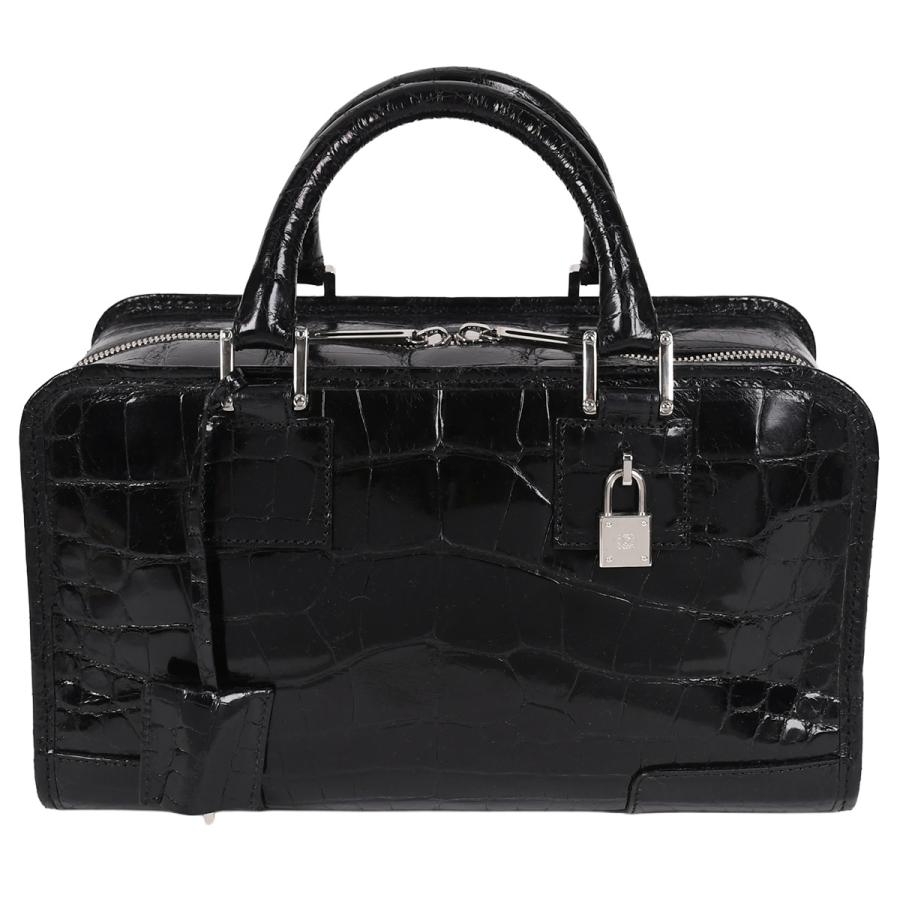 LOEWE（ロエベ） アマソナ28 クロコダイル アナグラム ハンドバッグ