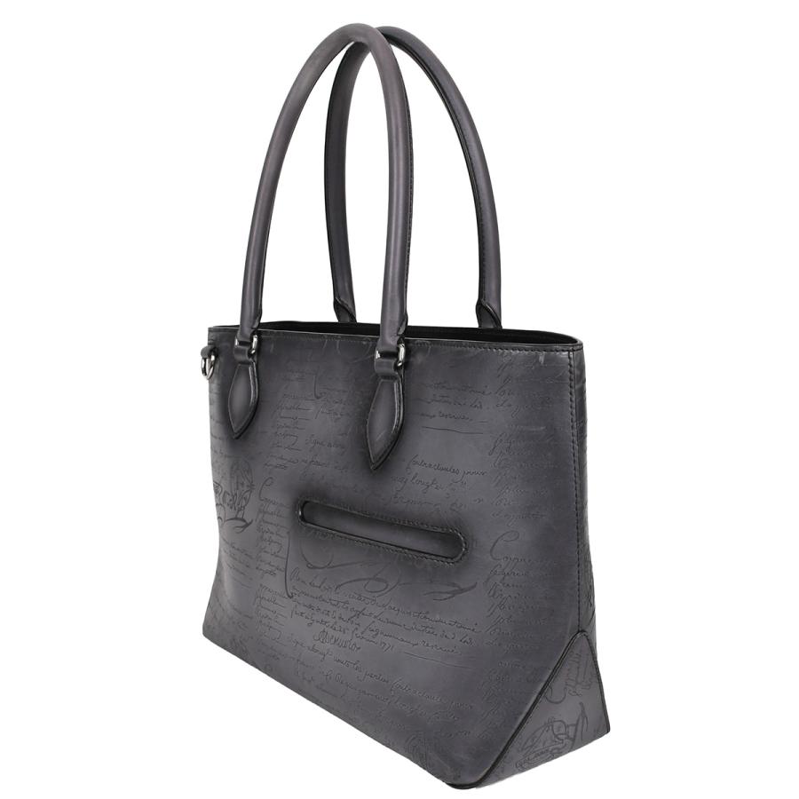 希少 BERLUTI ベルルッティ トゥジュール ミニ スクリット グレー Berluti（ベルルッティ） トゥジュール ミニ トートバッグ