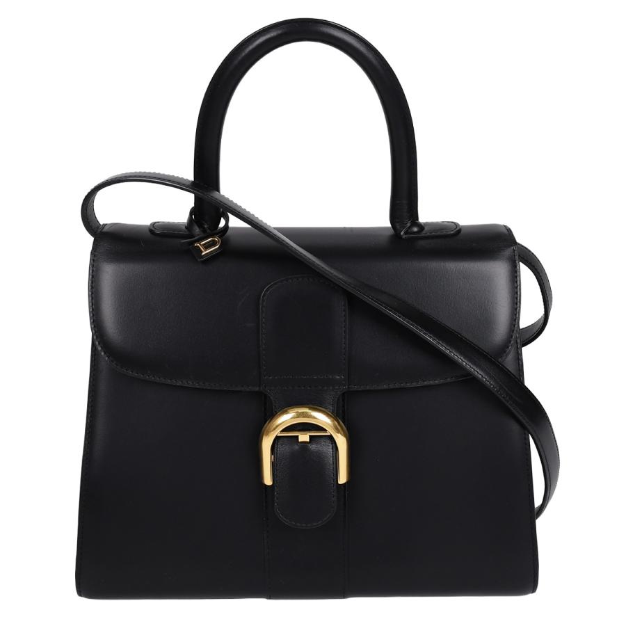 ⭐️ほぼ未使用⭐️ デルヴォー ブリヨンミニ 2way ハンドバッグ ブラック DELVAUX（デルヴォー） デルボー ブリヨン MM 2way ハンドバッグ