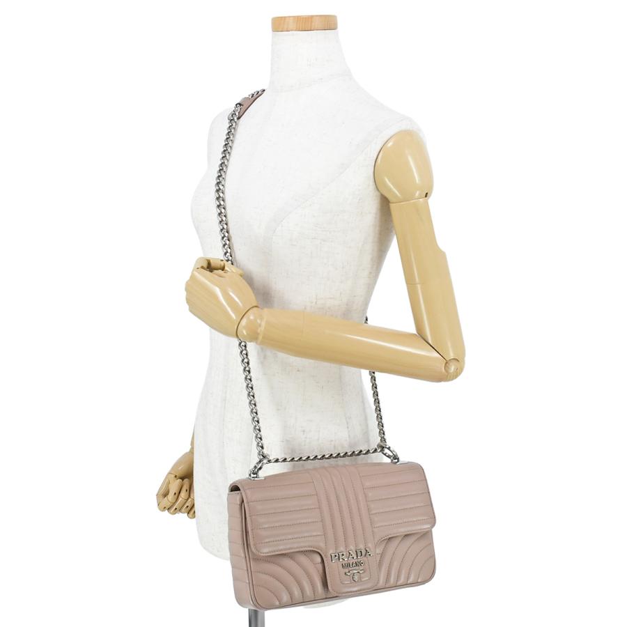 プラダ PRADA ダイアグラム チェーン ショルダーバッグ クロスボディ 