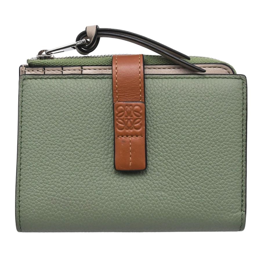 【美品】LOEWE スリムジップバイフォールドウォレット　セージグリーン　ロエベ LOEWE（ロエベ） スリムジップ バイフォールド ウォレット 二つ折り