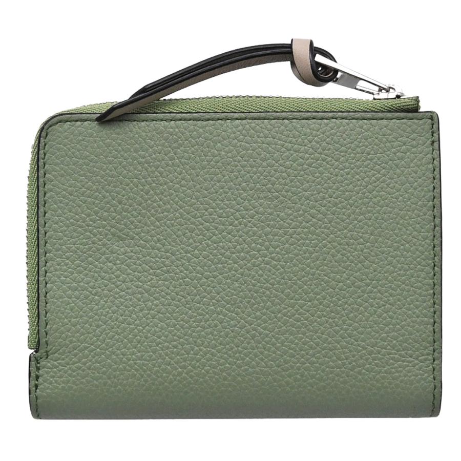 【美品】LOEWE スリムジップバイフォールドウォレット　セージグリーン　ロエベ LOEWE（ロエベ） スリムジップ バイフォールド ウォレット 二つ折り