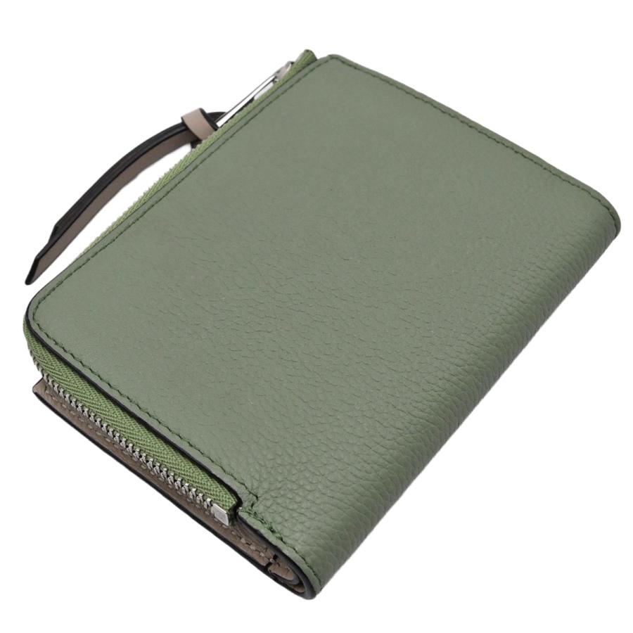 【美品】LOEWE スリムジップバイフォールドウォレット　セージグリーン　ロエベ LOEWE（ロエベ） スリムジップ バイフォールド ウォレット 二つ折り