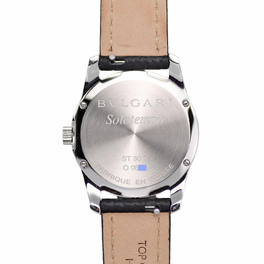 レディース デイト クォーツ ブラック ST30S ソロテンポ 【美品】ブルガリ BVLGARI（ブルガリ） ブラック クォーツ レディース 30mm ソロテンポ 時計
