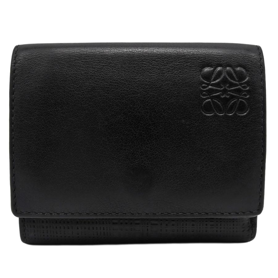 LOEWE ロエベ アナグラム トライフォールド ウォレット 三つ折り財布 LOEWE（ロエベ） アナグラム リネン トライフォールド ウォレット 三