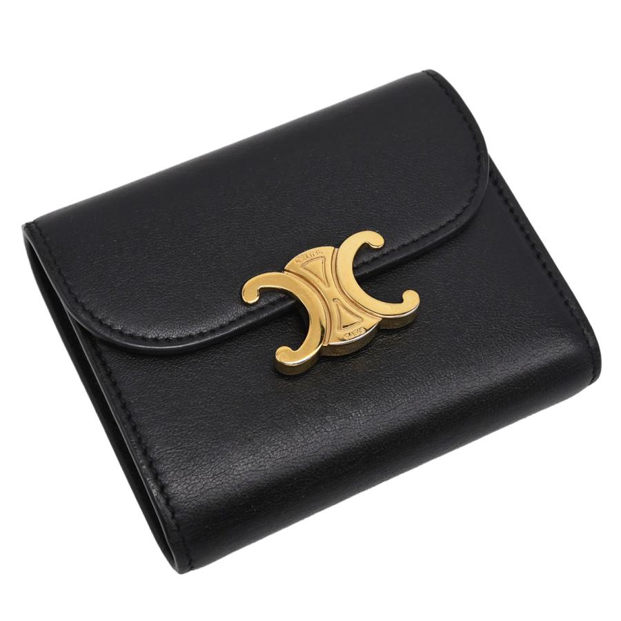 CELINE（セリーヌ） トリオンフ スモール フラップ ウォレット 三