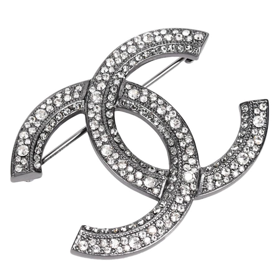 シャネル CHANEL ブローチ ココマーク ピンブローチ A17S アクセサリー 小物 メタル ラインストーン ストラスの画像