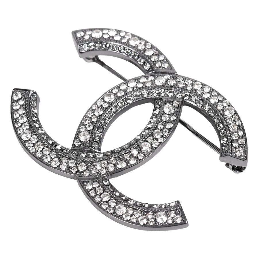 シャネル CHANEL ブローチ ココマーク ピンブローチ A17S アクセサリー 小物 メタル ラインストーン ストラスの画像